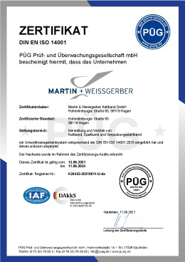 zertifikat din en iso 14001:2015 de